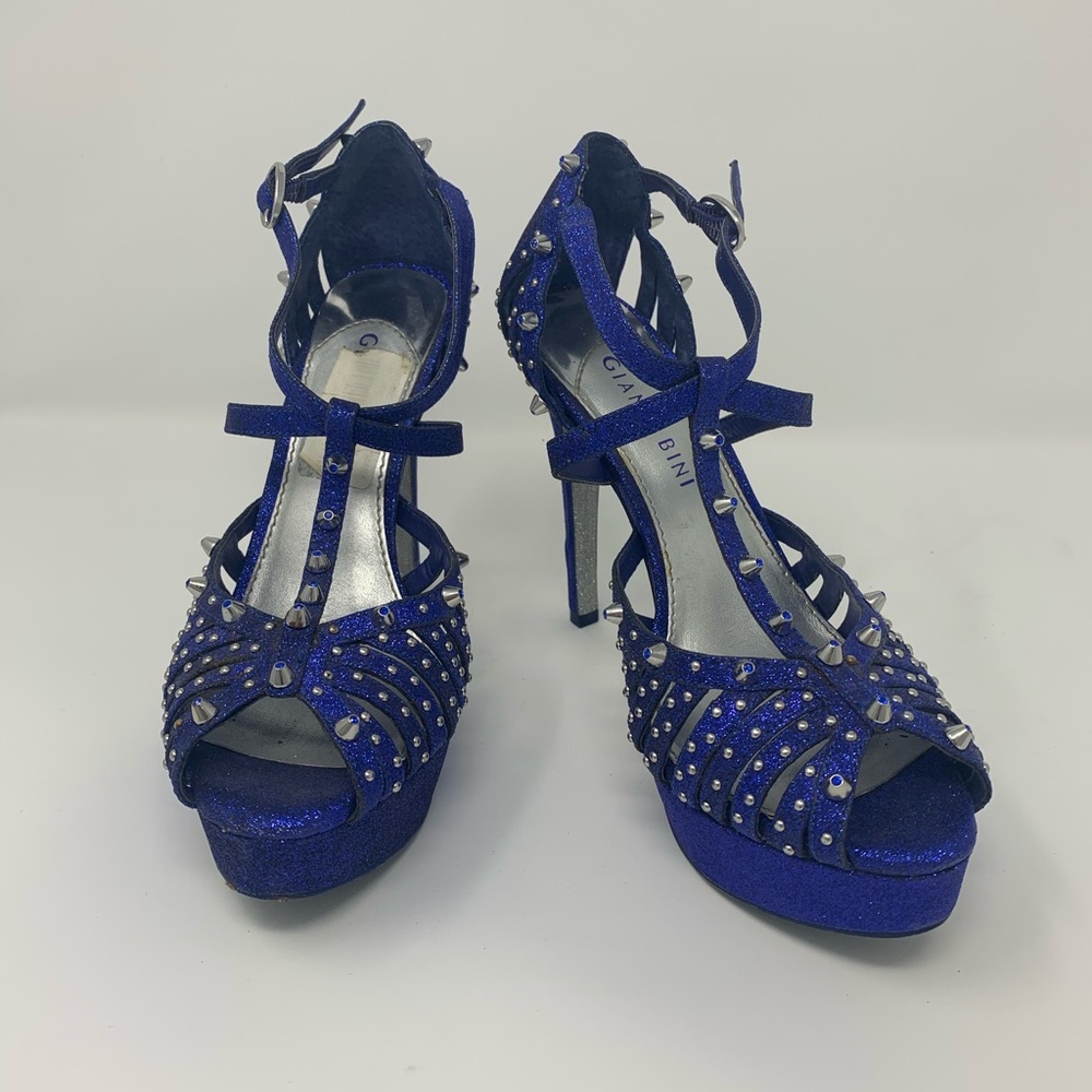 Giani Bini Blue & Silver High 5” Heels US sz 6